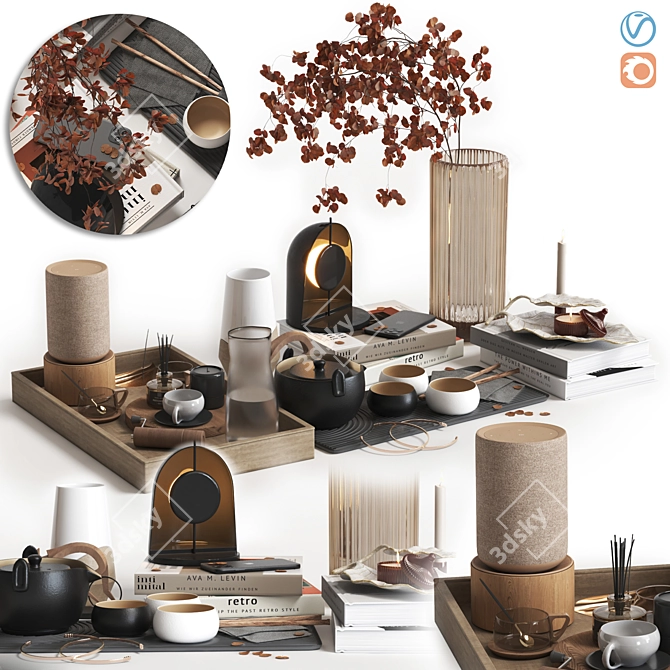 Modern Decorative Set 3D Models 3D model image 1