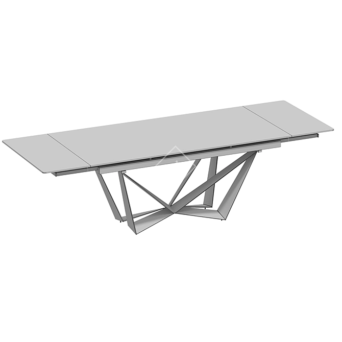 Magdalena Folding Table with Stone Top 3D model image 2