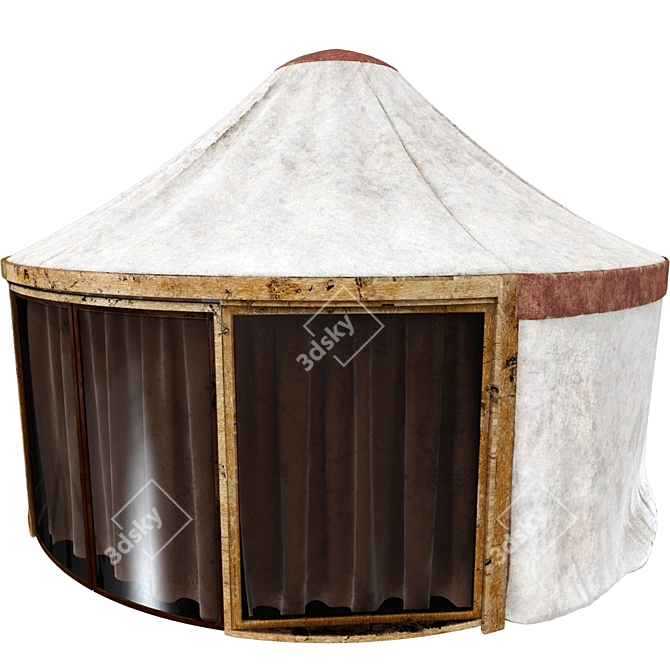 Sleek Modern Yurt Design 3D model image 3