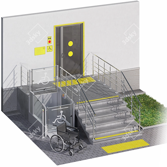 Barrier-Free Entrance Solution 3D model image 1