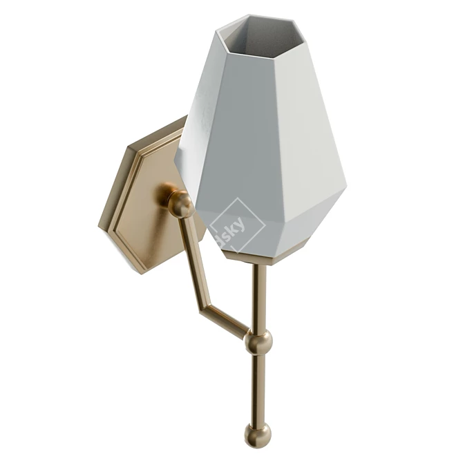 Modern UV-Unwrapped Slater Sconce 3D model image 3