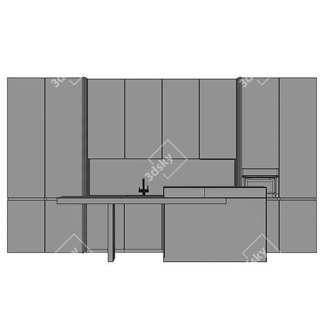 Kitchen 30: Space-Saving Organizer 3D model image 5