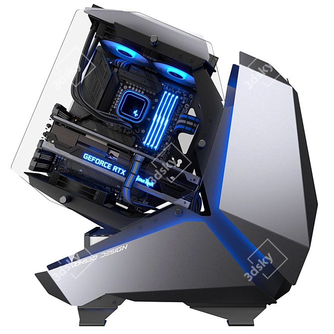 High-Performance Gaming PC, RGB Lighting 3D model image 5