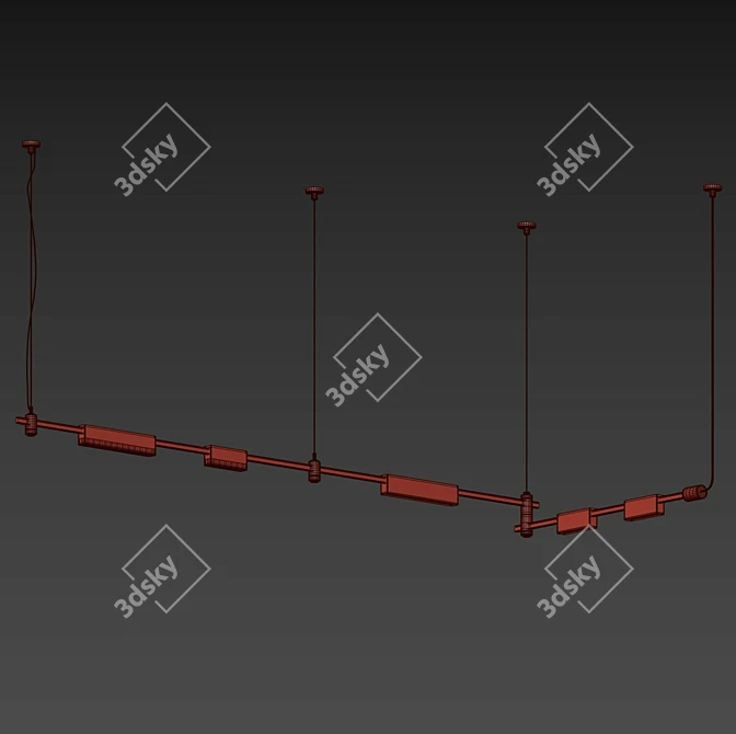 Esthetic Magnetic Multi-Level Lighting System 3D model image 3