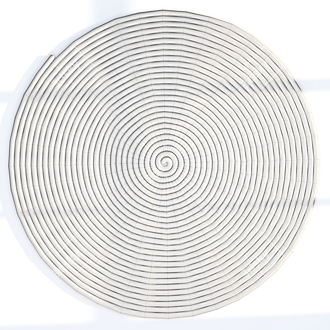 Rope Design Round Carpet Model 3D model image 3