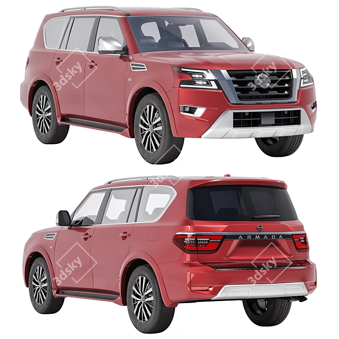 Nissan Armada 3D Model Collection 3D model image 1