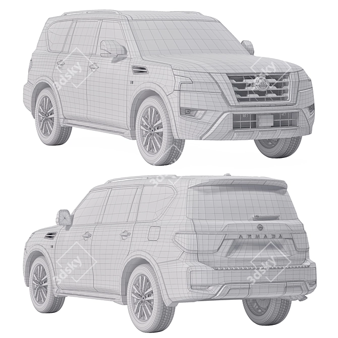 Nissan Armada 3D Model Collection 3D model image 3