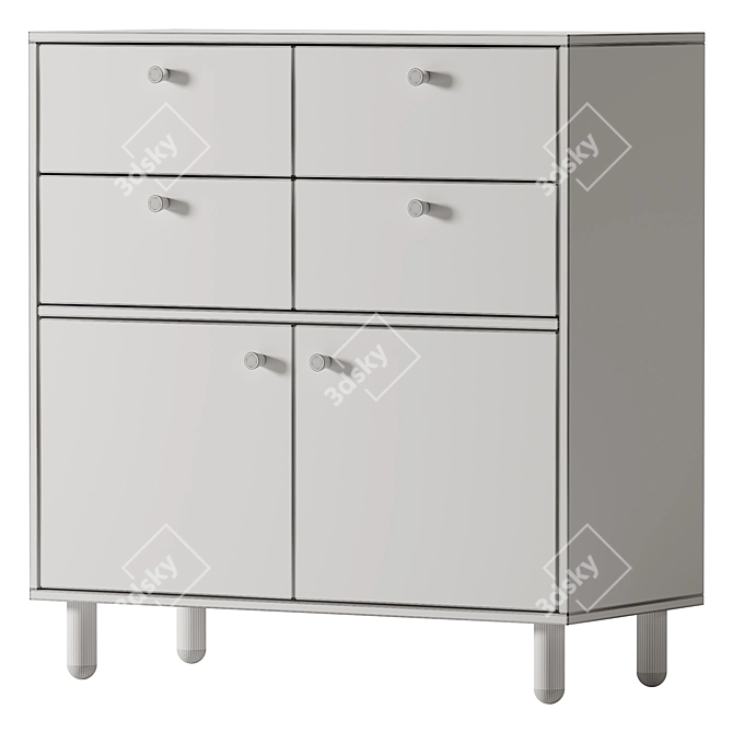 Modern Sky Plywood Sideboard 3D model image 2