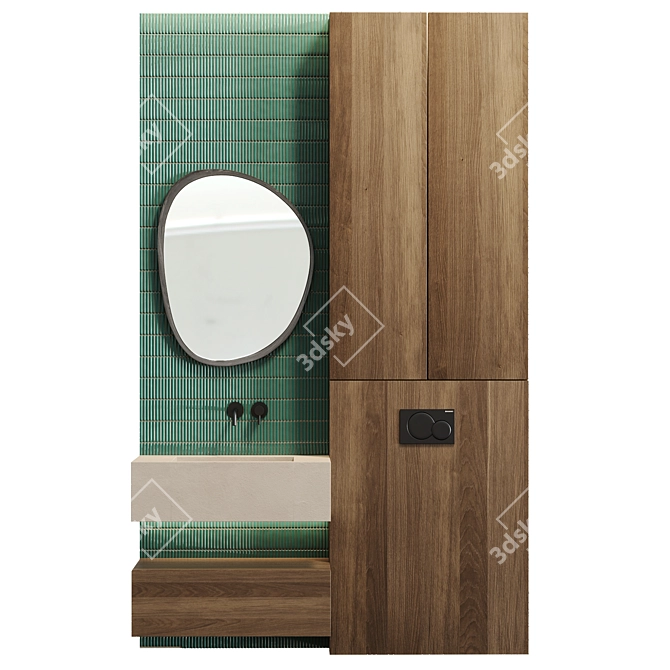 Bathroom Furniture Set Render Corona 6 3D model image 1