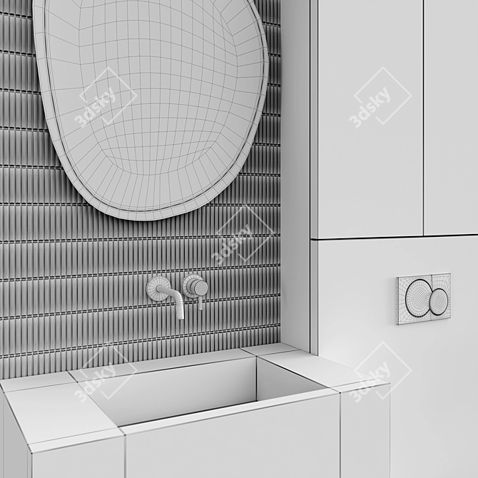 Bathroom Furniture Set Render Corona 6 3D model image 5