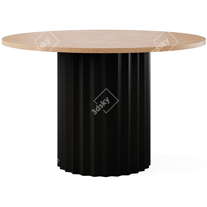 Luther Round Dining Table, 120cm 3D model image 1