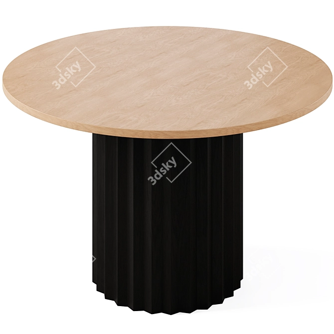 Luther Round Dining Table, 120cm 3D model image 2