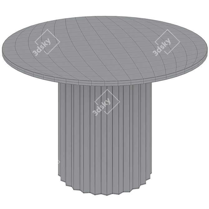 Luther Round Dining Table, 120cm 3D model image 4