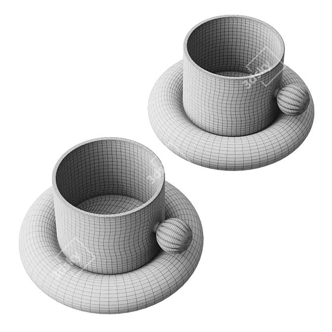 Nordic Style Insta Mugs Set 3D model image 4