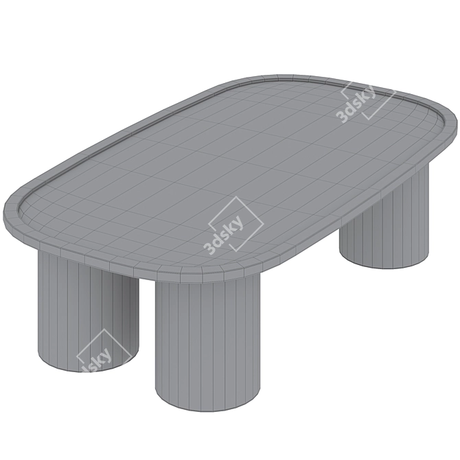 Adam Coffee Table Full Black 3D model image 5