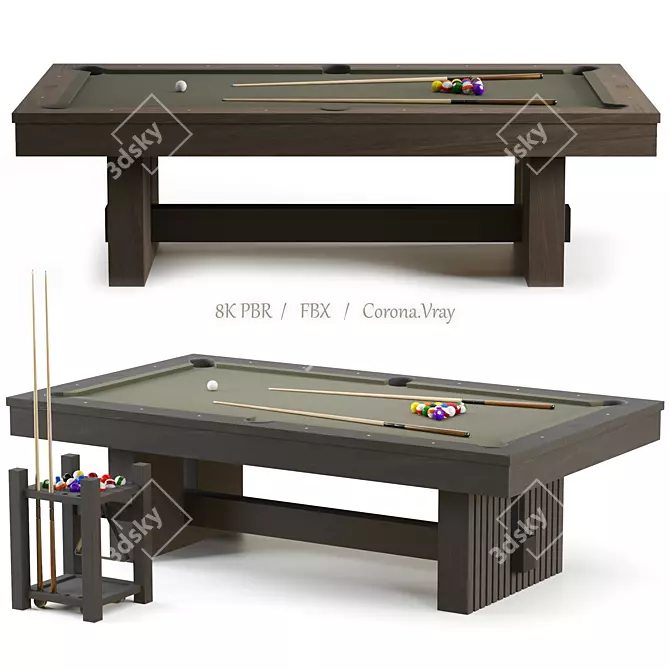 Luxury Vancouver Pool Table Collection 3D model image 1