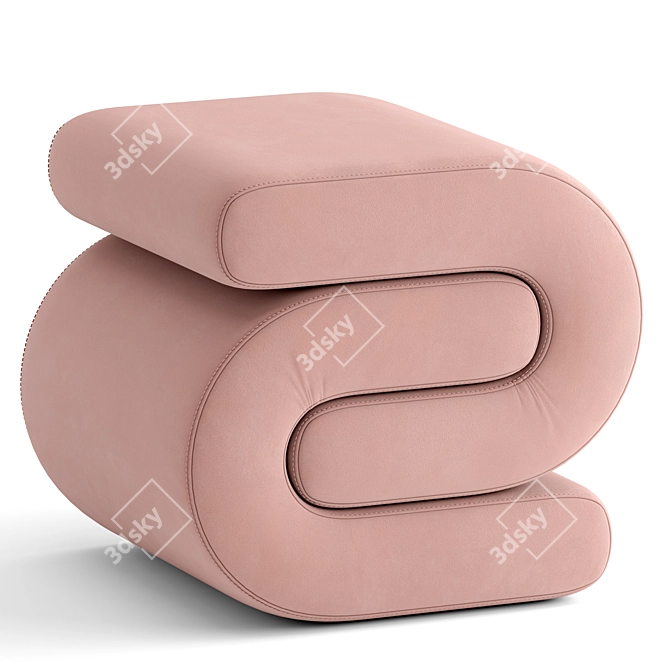 Modern Upholstered Ottoman by LETESA 3D model image 3