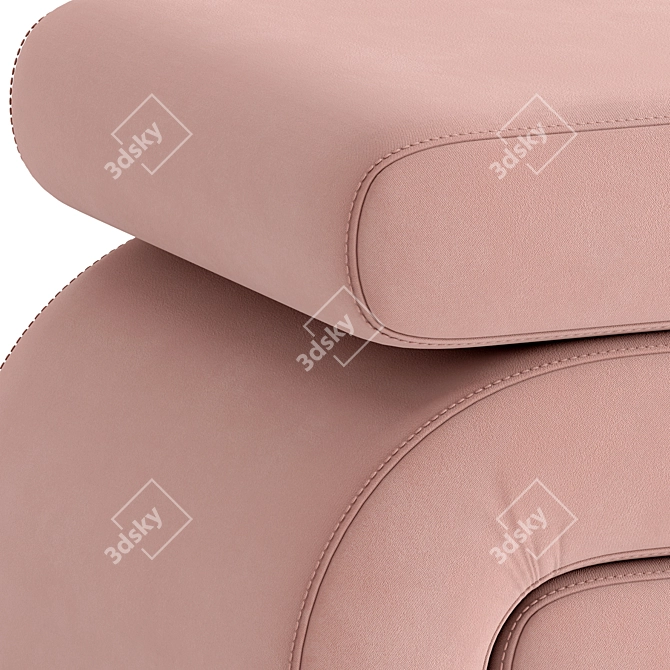 Modern Upholstered Ottoman by LETESA 3D model image 6