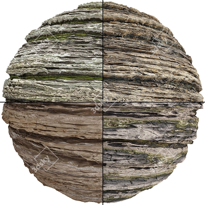 Rock Cliff 02 Seamless Texture 3D model image 1