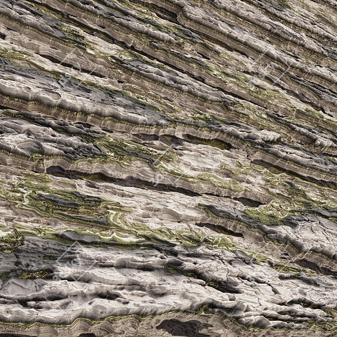 Rock Cliff 02 Seamless Texture 3D model image 9