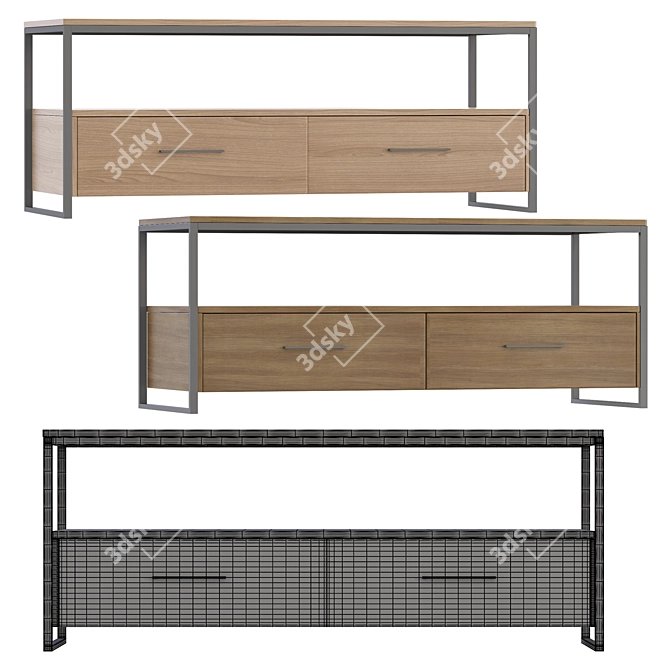 Modern Loft Divan Furniture Set 3D model image 3