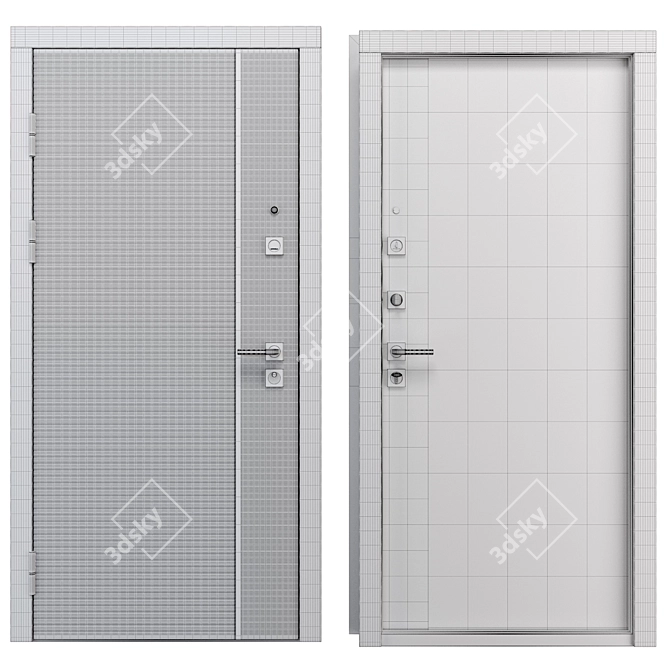 Metal Entry Door Matrix (Strage) 3D model image 4