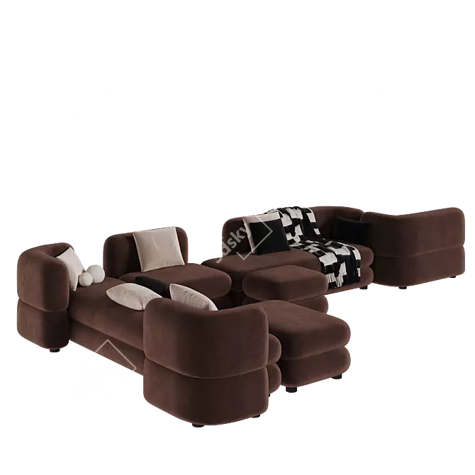 Brera Modular Sofa by Divan.Ru 3D model image 14