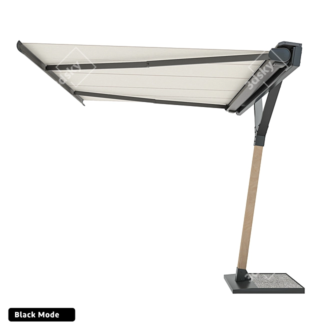 Outdoor Black and White Sunshade 3D model image 2