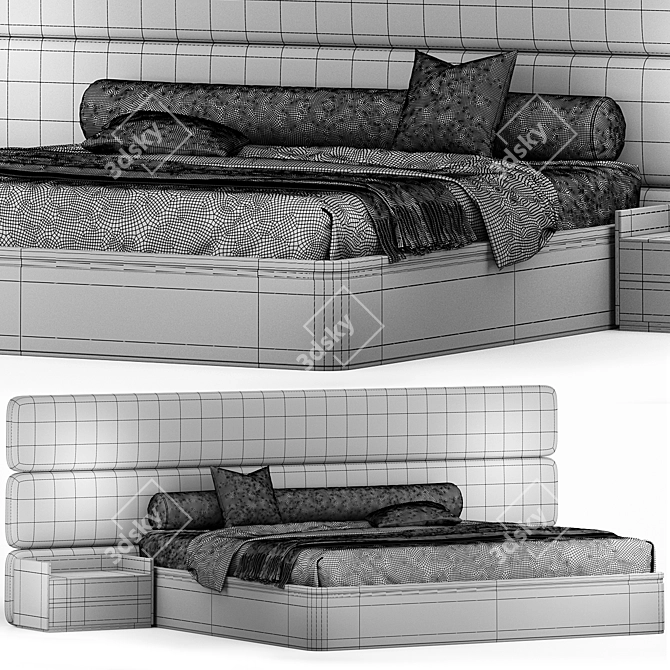 Modern Madaket Bed Esssentials 3D model image 5