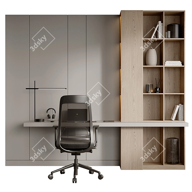  Ergo Office Desk Set 3D model image 1