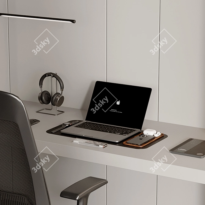  Ergo Office Desk Set 3D model image 3