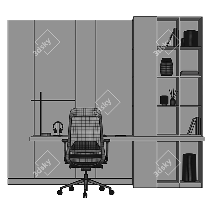  Ergo Office Desk Set 3D model image 4