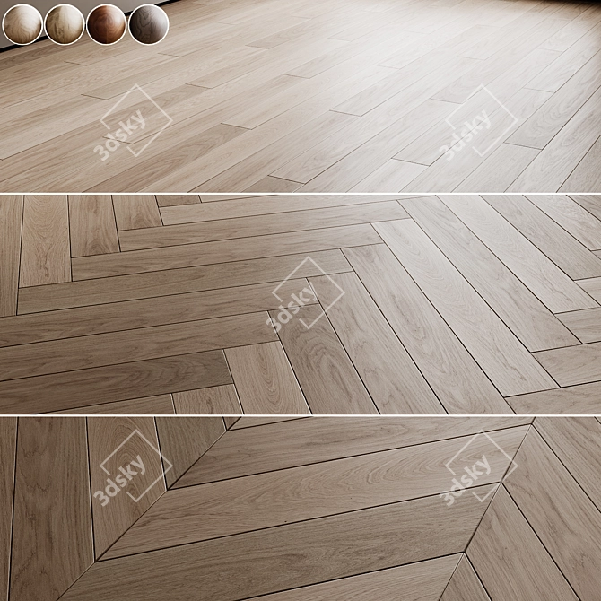 Listone Giordano Oak Parquet Board 3D model image 1