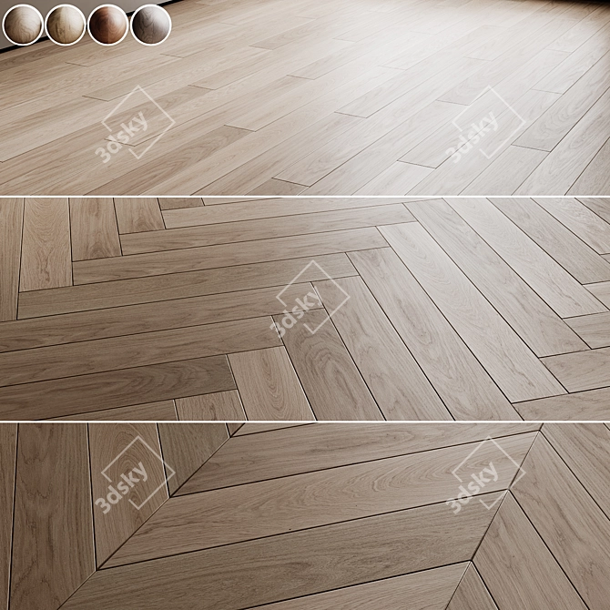 Listone Giordano Oak Parquet Board 3D model image 7