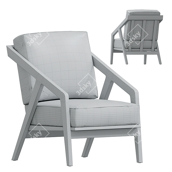 Diego Lounge Chair - Modern Elegance 3D model image 2