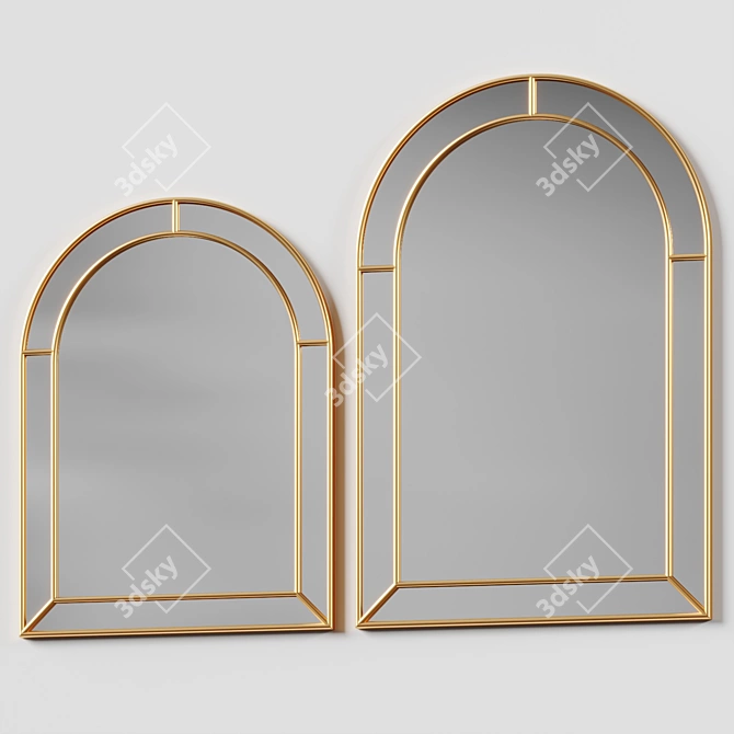 Glam Arch Wall Mirror 3D model image 2