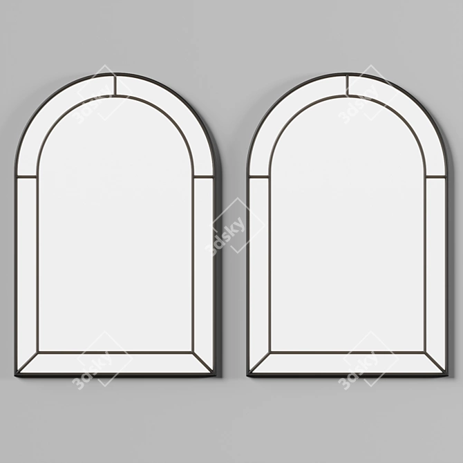 Glam Arch Wall Mirror 3D model image 4