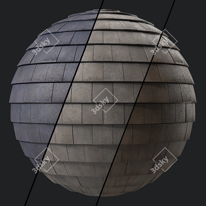 Concrete Roofing Material Pack 3D model image 1