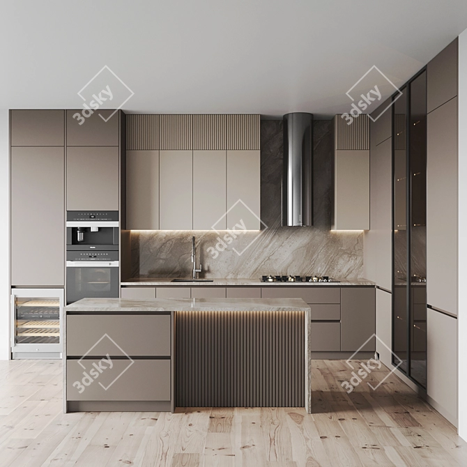 Modern Kitchen Appliance Set 3D model image 1