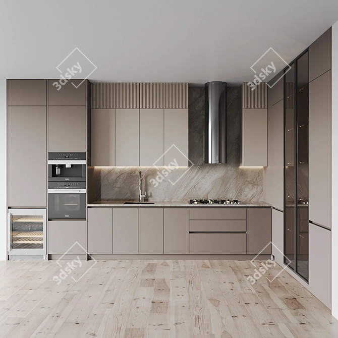 Modern Kitchen Appliance Set 3D model image 5