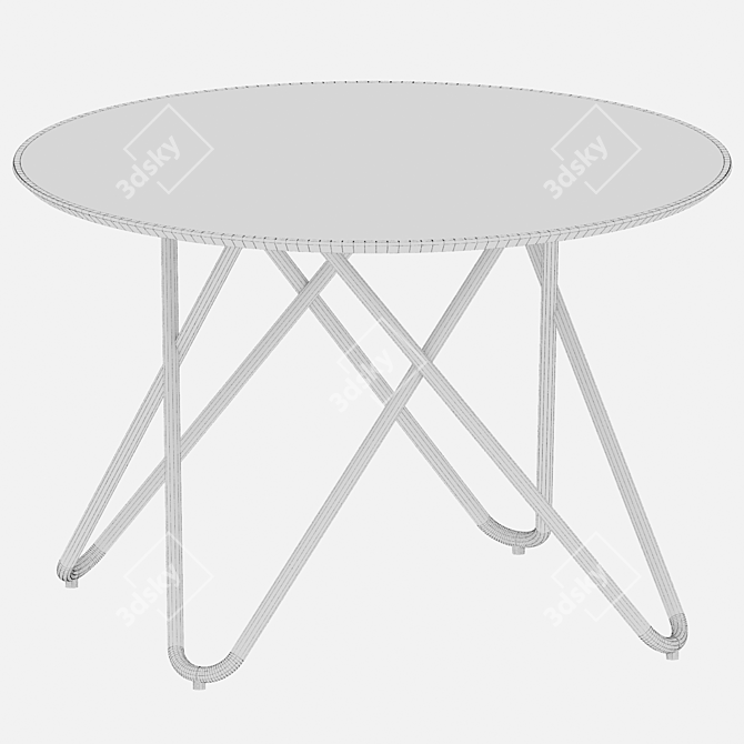 Stone Texture Round Dining Table 3D model image 3