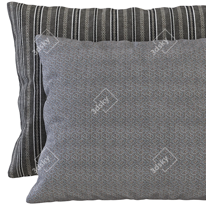 Decorative 3D Pillow Model Set 3D model image 2