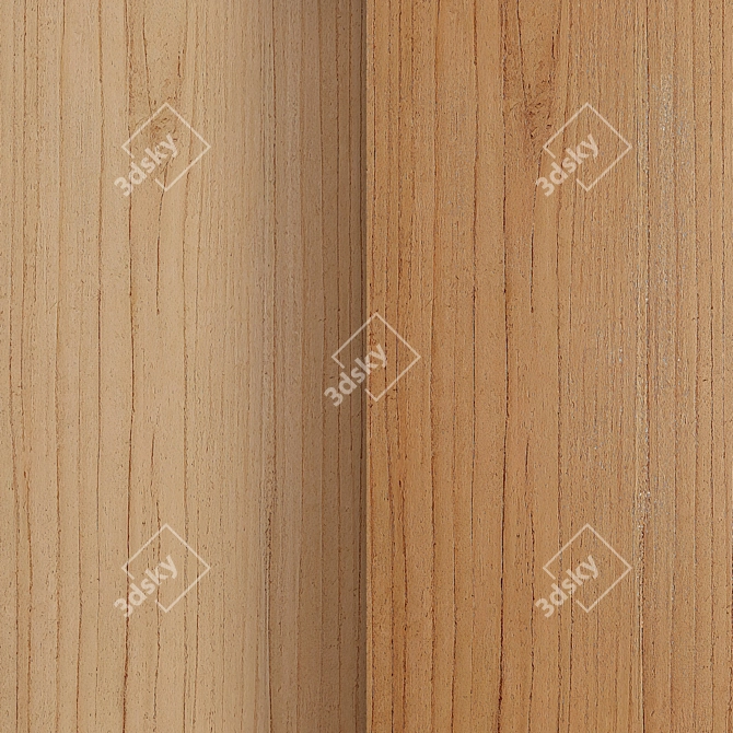 Natural Oak Texture Set 3D model image 4