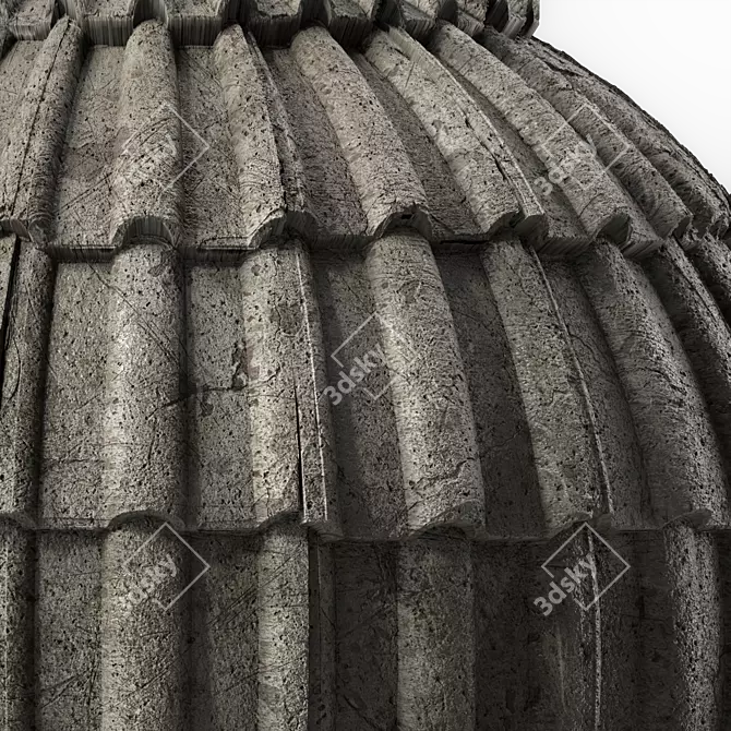 Concrete Roofing Material 4K Texture 3D model image 3