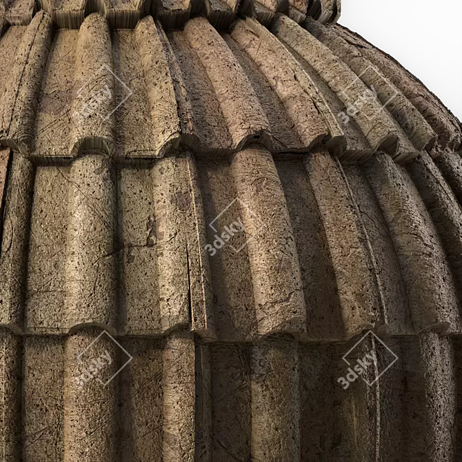 Concrete Roofing Material 4K Texture 3D model image 6