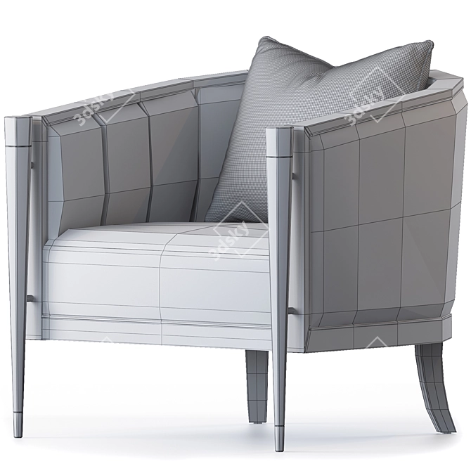 Sculpted Sloane Chair: Modern Elegance 3D model image 4