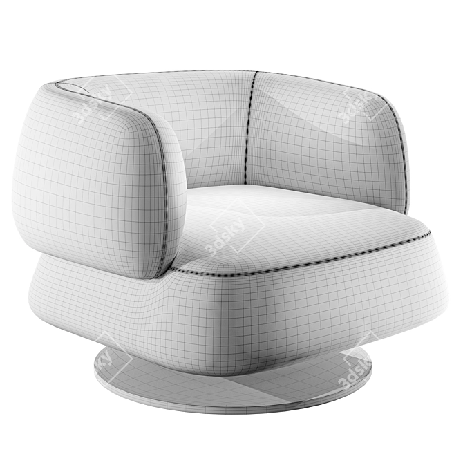 ErgoCloud Accent Chair 3D model image 2