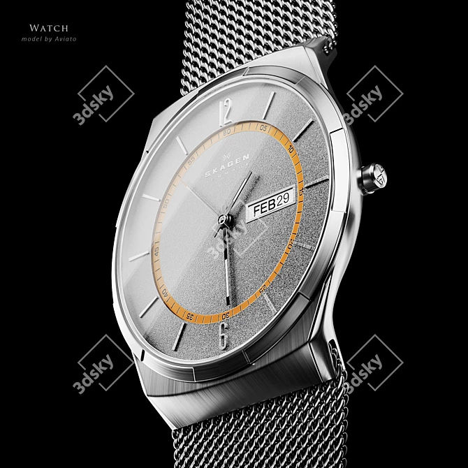 Skagen SKW6007 Watch Model Flat_smooth 3D model image 2