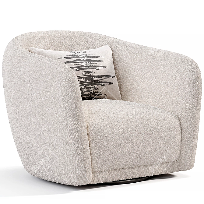 Modern Swivel Armchair Collection 3D model image 3