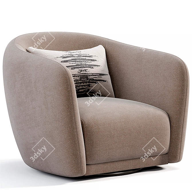 Modern Swivel Armchair Collection 3D model image 6